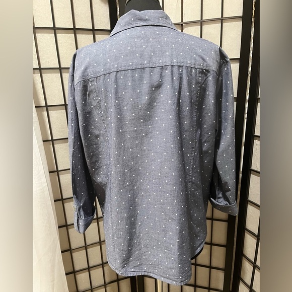 Anne Klein DENIM BLUE Star Print Blouse, CASUAL MOMCORE, WOMEN SIZE XL - Picture 6 of 9